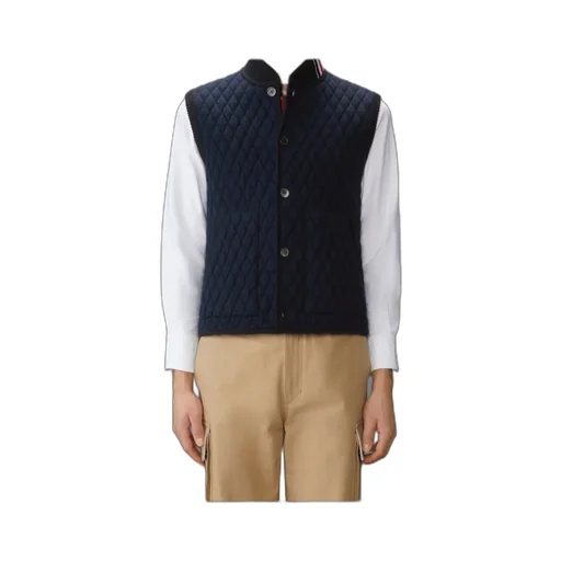 Rwb Stripe-Detail Quilted Vest