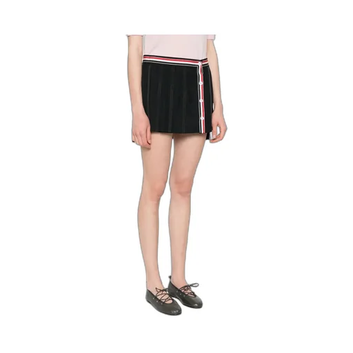 Pleated Thigh-Length Mini Skirt