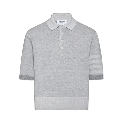 4-Bar Stripe Cotton Polo Shirt