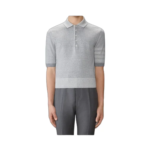 4-Bar Stripe Cotton Polo Shirt