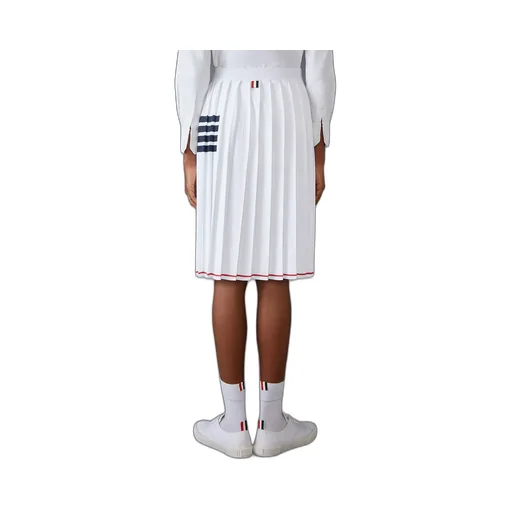 Pleated Midi Skirt With Dachshund Intarsia