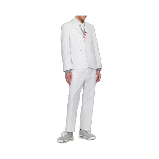Single-Breasted Striped Blazer