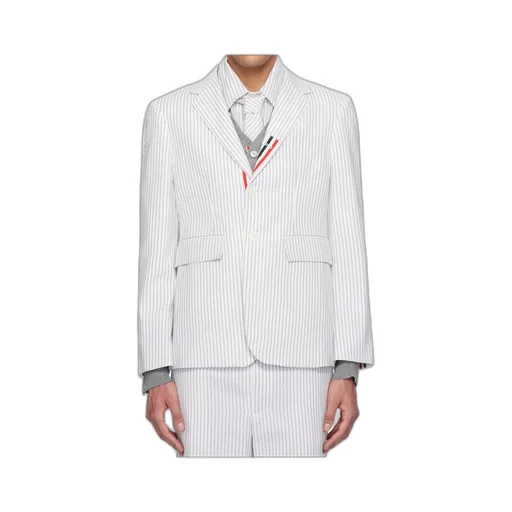 Single-Breasted Striped Blazer