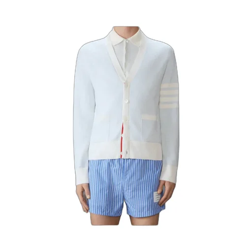 4-Bar Stripe V-Neck Cardigan