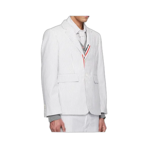 Single-Breasted Striped Blazer