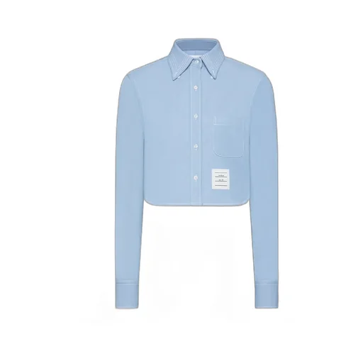 Denim Classic Cropped Long Sleeved Shirt