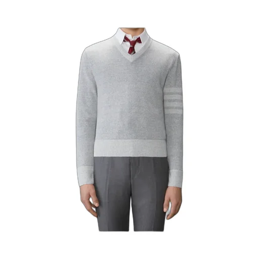 4-Bar Stripe V-Neck Sweater