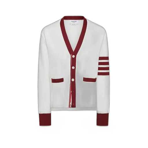 4-Bar Stripe Cotton Cardigan