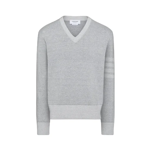 4-Bar Stripe V-Neck Sweater