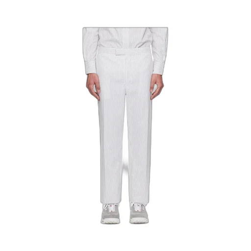 Striped Low-Rise Tapered Trousers