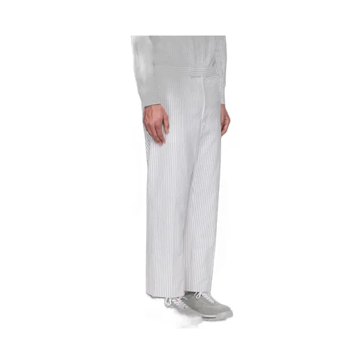 Striped Low-Rise Tapered Trousers