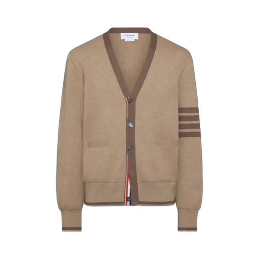 4-Bar Striped Long Sleeved Cardigan