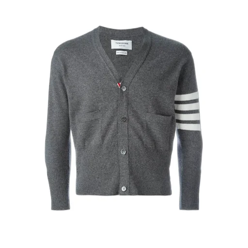 4-Bar Button-Up Knit Cardigan