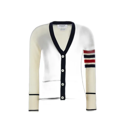4-Bar Stripe Knitted Cardigan
