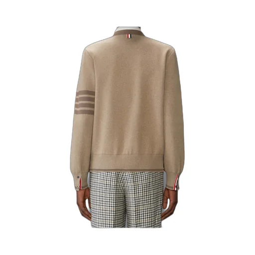 4-Bar Striped Long Sleeved Cardigan