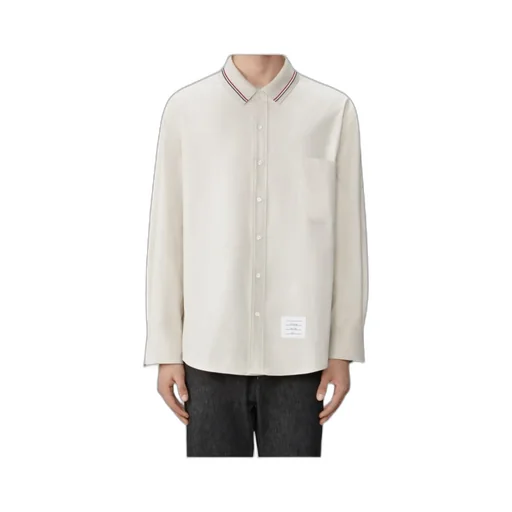 Rwb Striped Curved Hem Shirt