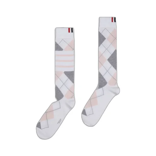 Argyle 4-Bar Mid Calf Socks