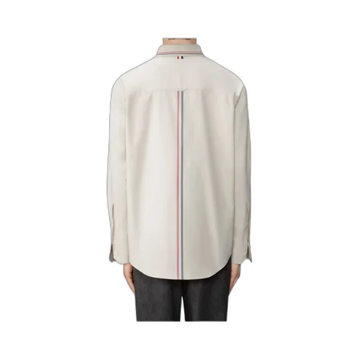 Rwb Striped Curved Hem Shirt