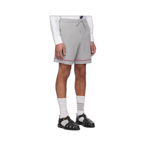 Mid-Rise Drawstring Track Shorts