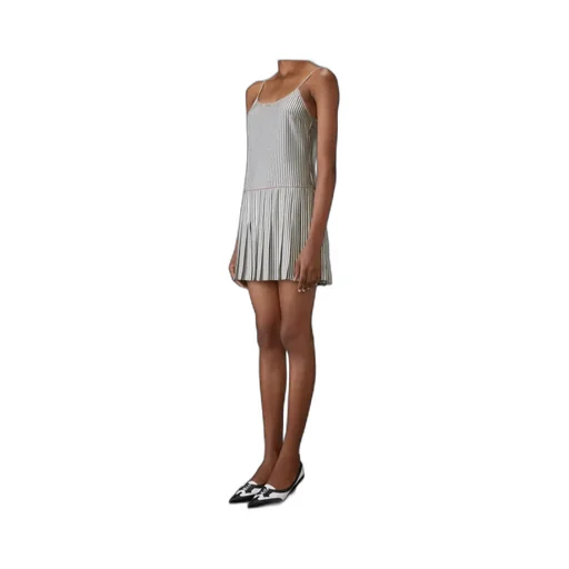 Striped Pleated Minidress