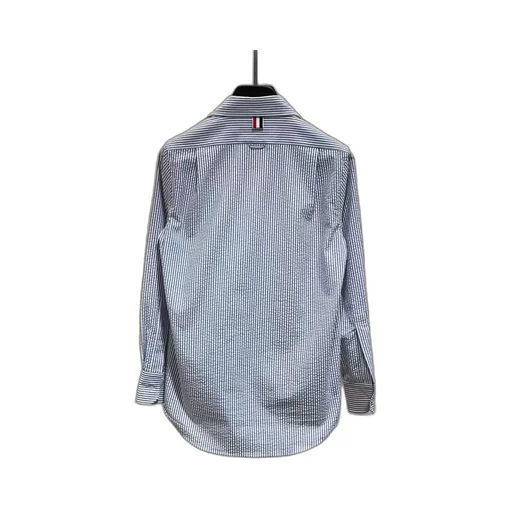 Striped Shirt With Floral Appliqué