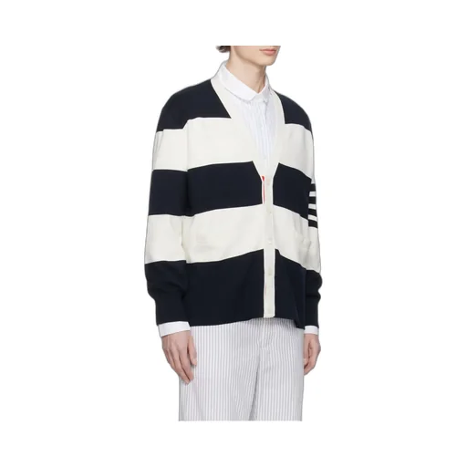 Striped V-Neck Cardigan