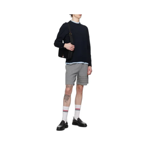 4-Bar Stripe Cotton Shorts