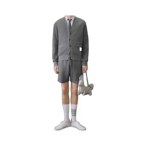 4-Bar Stripe Cotton Shorts