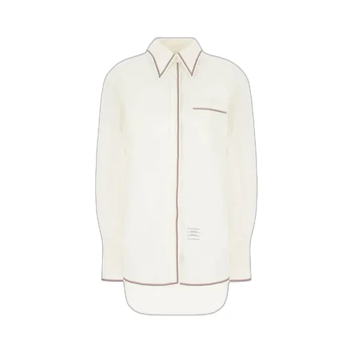 Logo Patch Striped-Trim Shirt