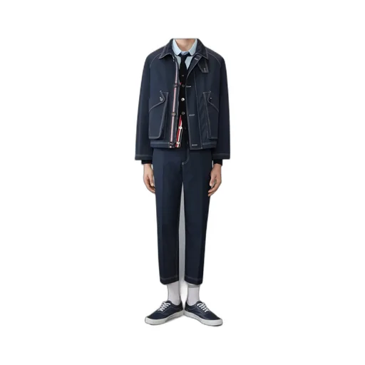 Contrast Stitch Pants