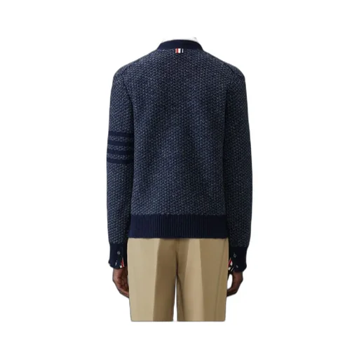 4-Bar Textured-Knit Cardigan