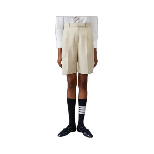 Typewriter Cloth Double Pleat Shorts