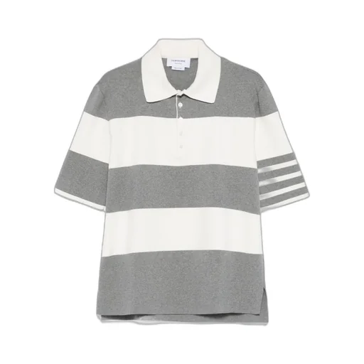 Striped Short Sleeved Polo Shirt