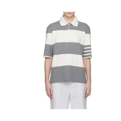 Striped Short Sleeved Polo Shirt