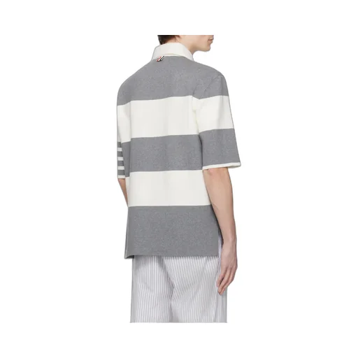 Striped Short Sleeved Polo Shirt