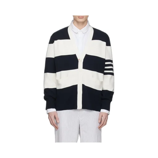 Striped V-Neck Cardigan