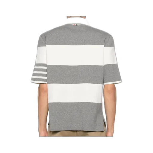 Striped Short Sleeved Polo Shirt
