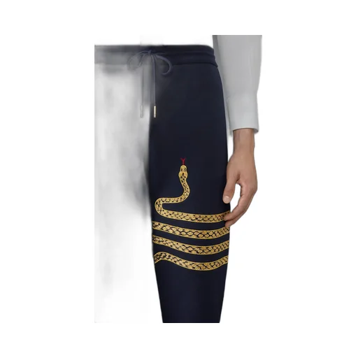 Embroidery Drawstring Track Pants