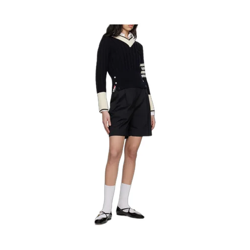 High-Waisted Double-Pleat Shorts