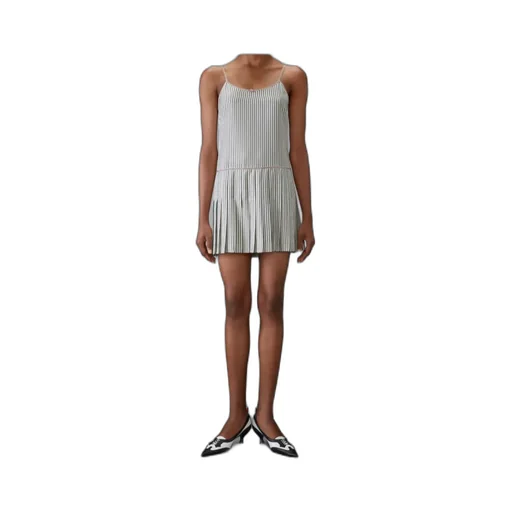 Striped Pleated Minidress