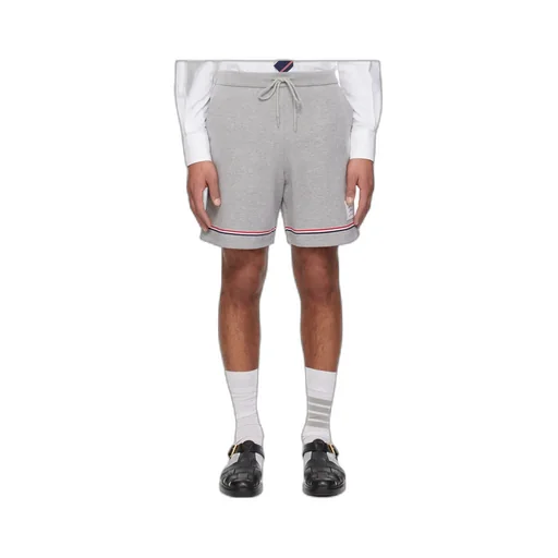 Mid-Rise Drawstring Track Shorts