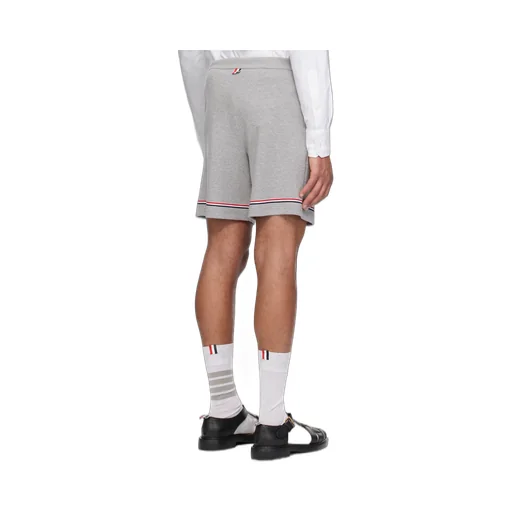 Mid-Rise Drawstring Track Shorts