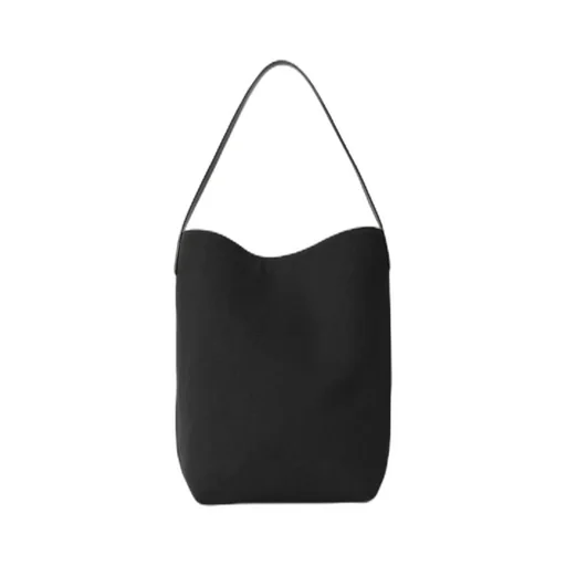 Leather-Handle Cotton Tote Bag
