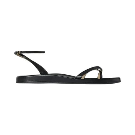 Leather Cross-Strap Sandals