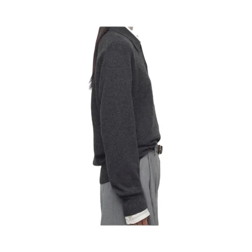 Button-Front Polo Cardigan