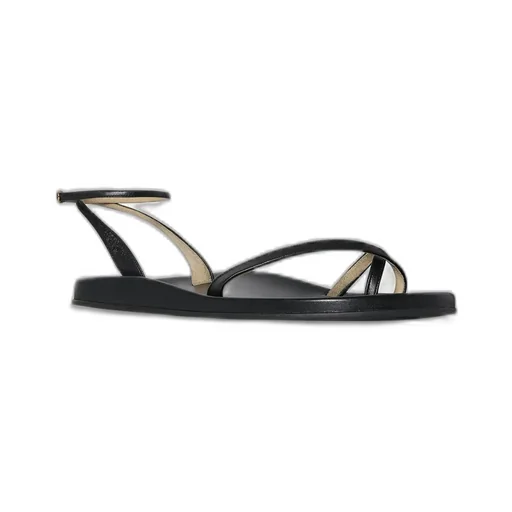 Leather Cross-Strap Sandals