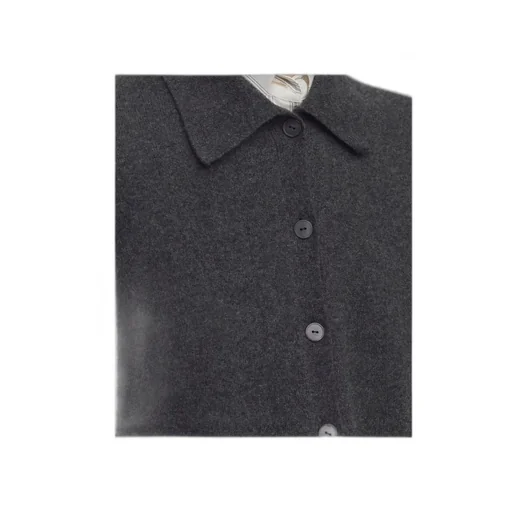 Button-Front Polo Cardigan