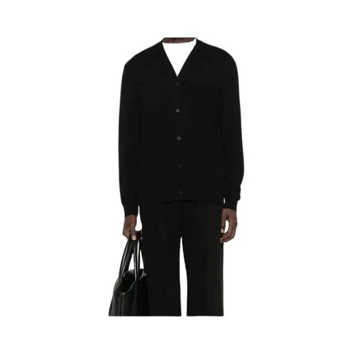 Button-Front Wool Cardigan