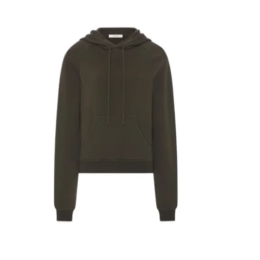 Ribbed-Trim Hoodie