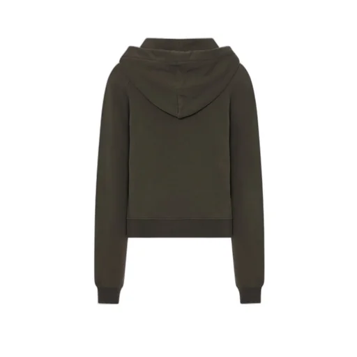 Ribbed-Trim Hoodie
